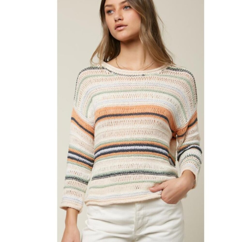 O'Neill Women's Salty Stripe Sweater - Multi-colored - Medium